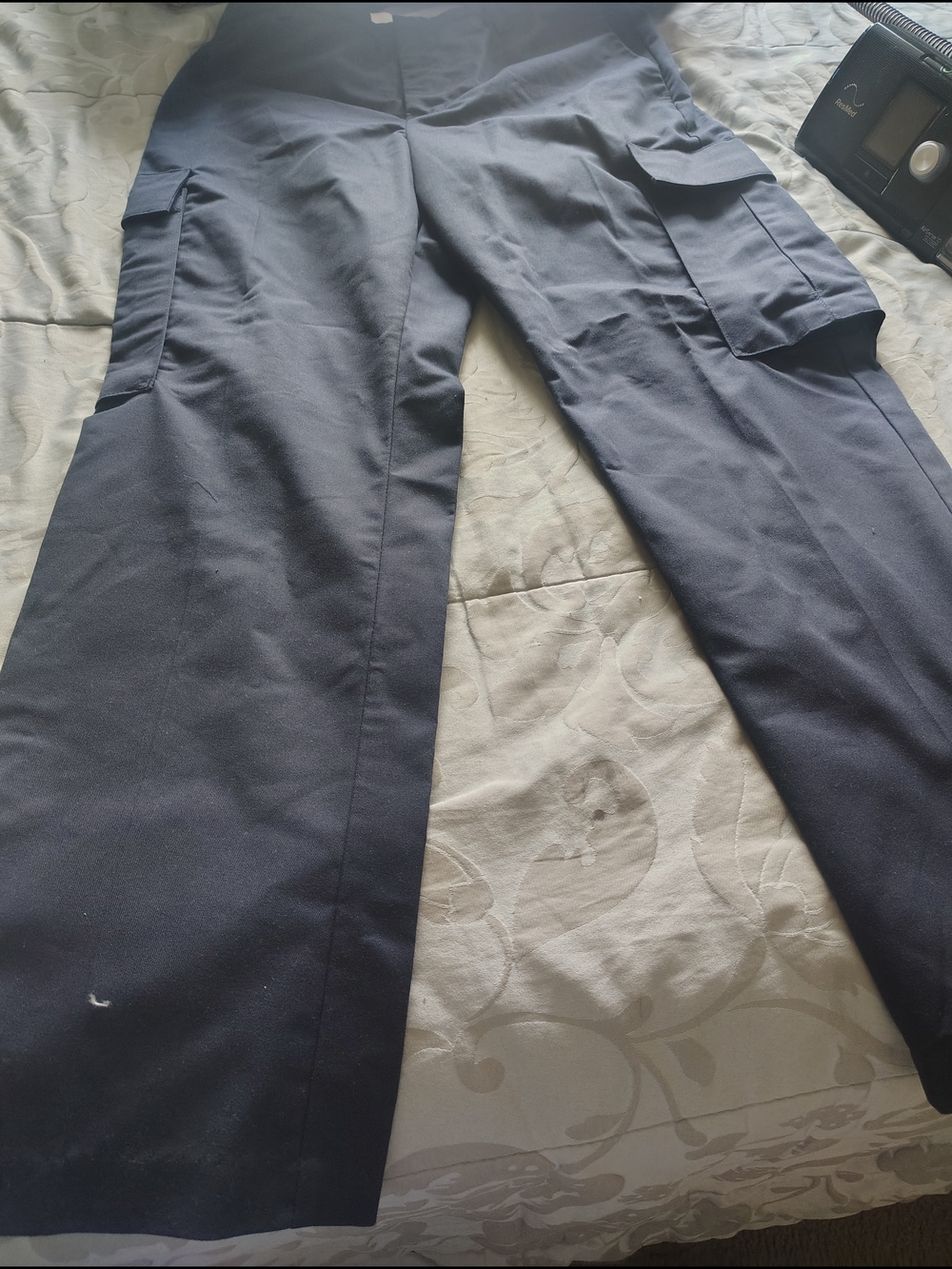 Men's Cargo Pants in Dark Navy Blue with Utility Pockets